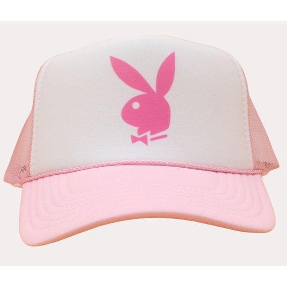 Other - Bunny Trucker Hat Mesh Hat New Adjustable Hat Play Boy Bunny Hat